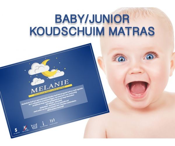 Pelagisch na school Zakje BESTE KOOP koudschuim baby/junior matras (hoogte 12 cm.) - Mvds-slaapcomfort